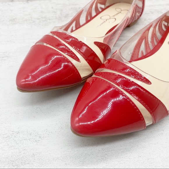 Jessica Simpson- Red and Clear Flats 8.5 - Picture 4 of 8